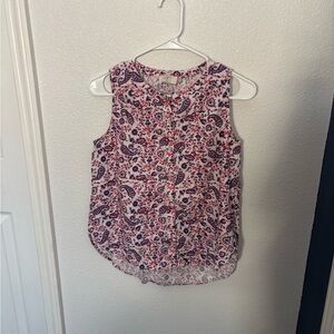 LOFT Paisley Sleeveless Blouse - Pink and Purple
